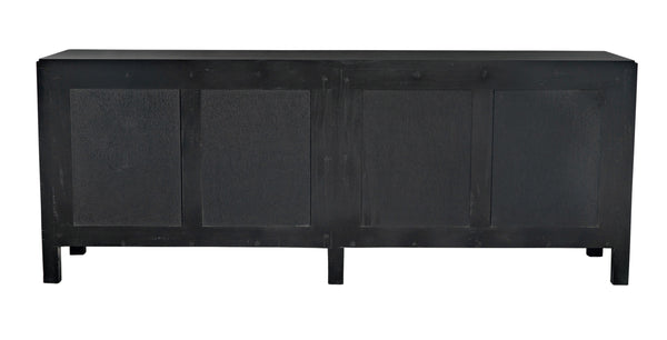 Weston Sideboard, Hand Rubbed Black with Light Brown Trim