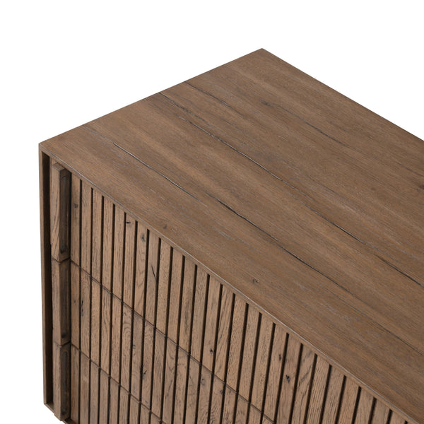 Leo Nightstand in Rustic Grey