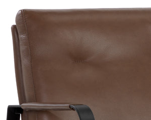 STERLING LOUNGE CHAIR - MISSOURI MAHOGANY LEATHER