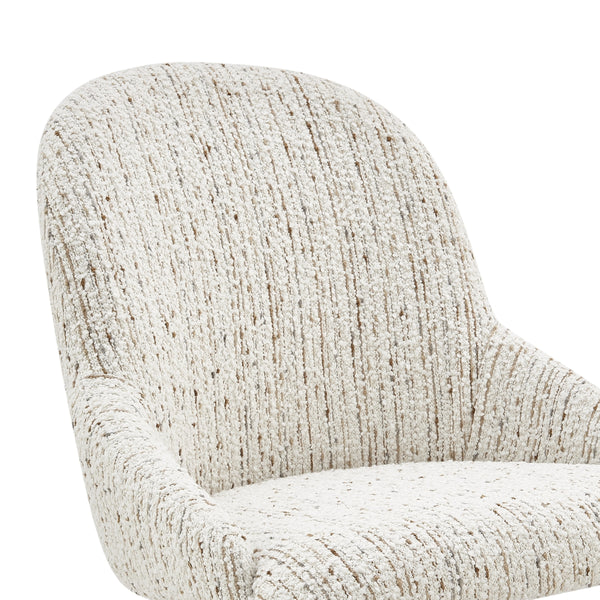 Katrisa KD Boucle Dining Side Chair, Zenith White
