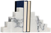 Step Bianco Crown Marble Bookends
