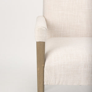 Palisades Cream Upholstery w/ Solid Wood Accent Chair