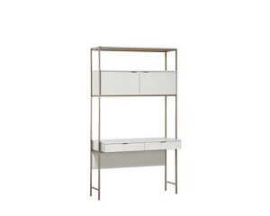 Ambrose Modular Wall Desk - Champagne Gold - Cream