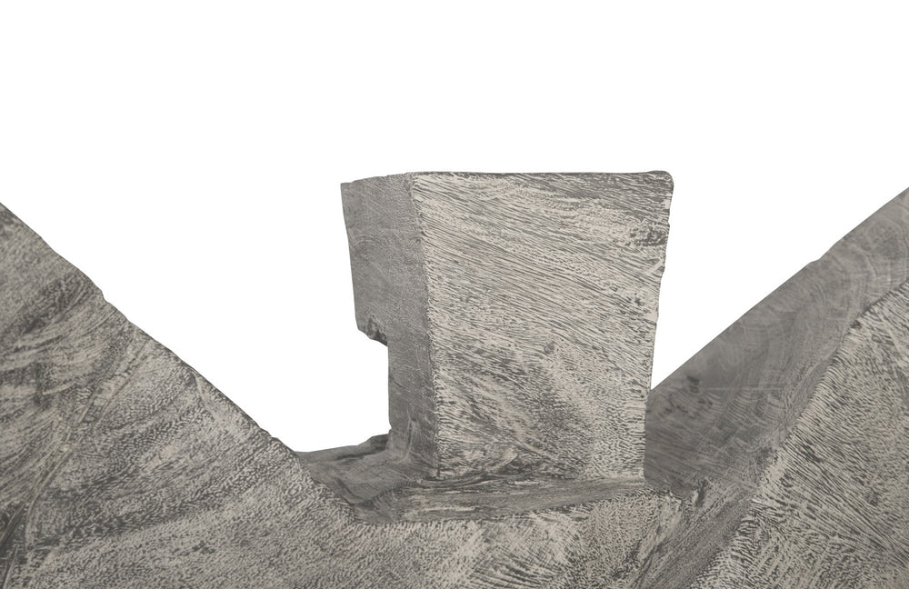 Tai Chi Sculpture C on Pedestal, Grey Stone/Black