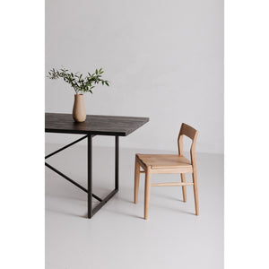 Moe's Owing Dining Chair Set in Natural Oak