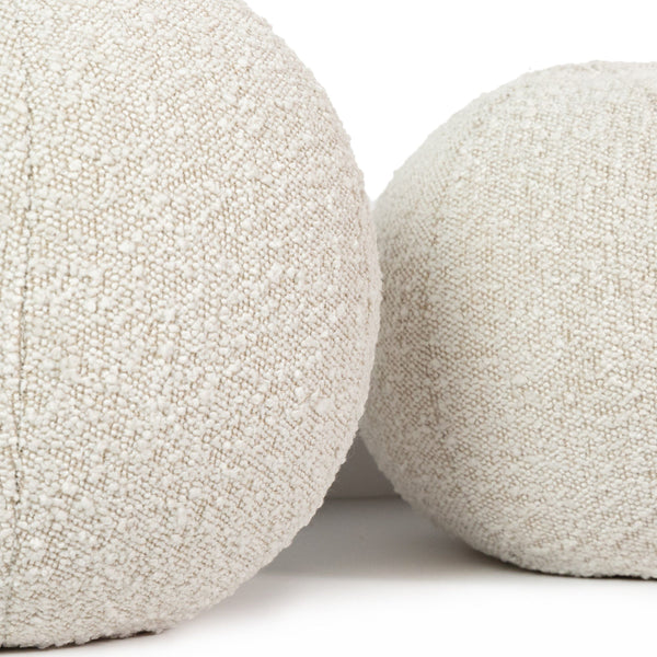 Balle Pillow, Set Of 2 In Knoll Natural And Set of 2 And 12.5" diam, 10" diam