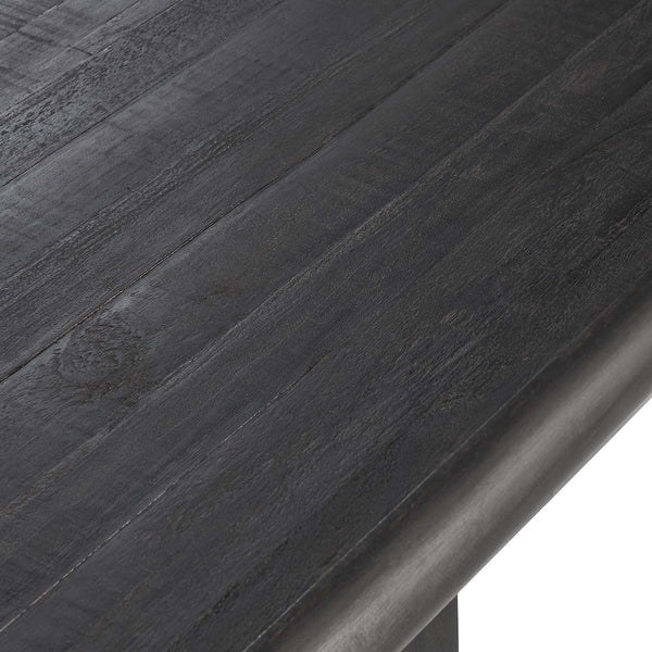 Larson Solid Wood Rectangle Dining Table in Carbon Black
