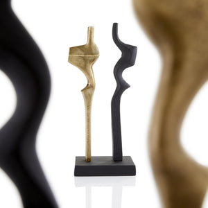 Britons Sculpture in Antique Brass and Black