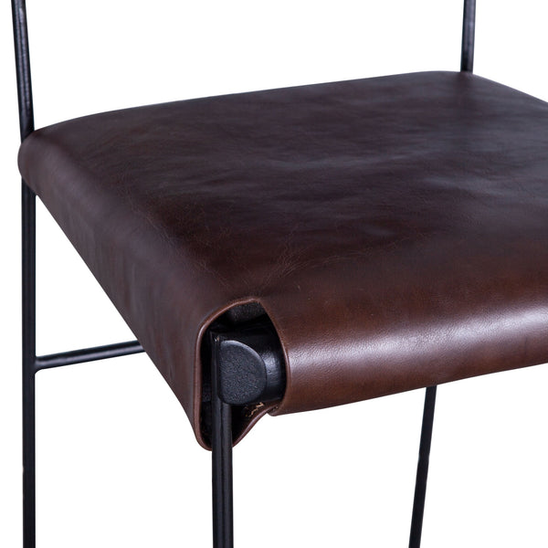 New York Counter Chair Chocolate Leather