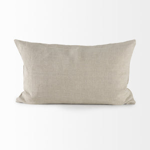 Danika 13.0L x 21.0W x 0.2H Beige and Gold Fabric Decorative Pillow Cover