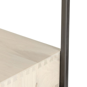 Trey Modular Wall Desk W/ 1 Bookcase - Dove Poplar