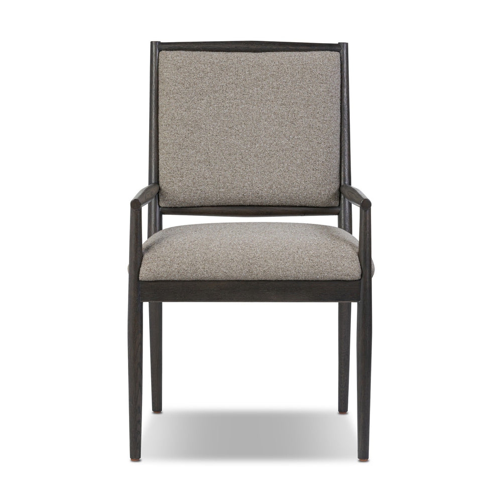 Glenview Dining Armchair In Weslie Feather-Smoked Black Oak