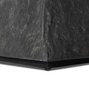 Lucius End Table In Smooth Black Concrete