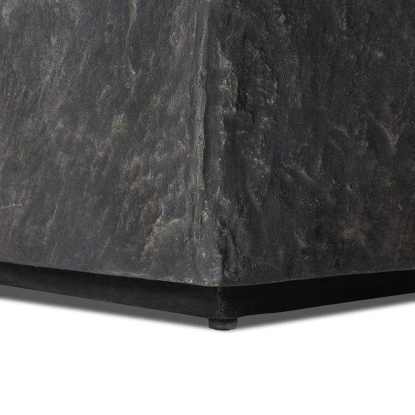 Lucius End Table In Smooth Black Concrete