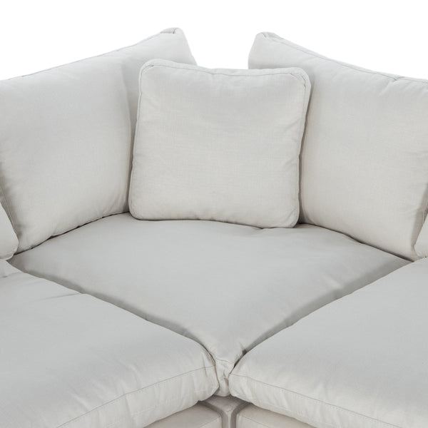 Stevie 4Pc Laf Sec Sofa W/Ottoman In Ivory