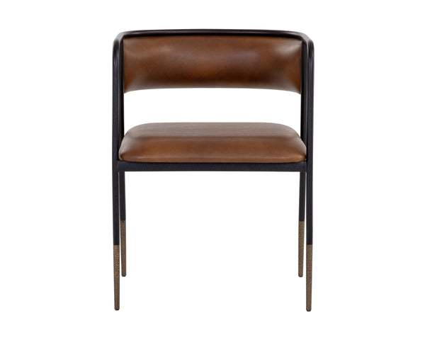 BRENAN DINING ARMCHAIR - BRAVO COGNAC