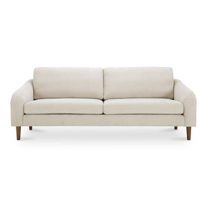 Moe's Quinn Sofa in Oatmeal with Rubberwood Legs