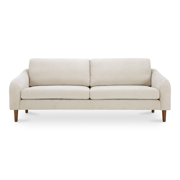 Moe's Quinn Sofa in Oatmeal with Rubberwood Legs
