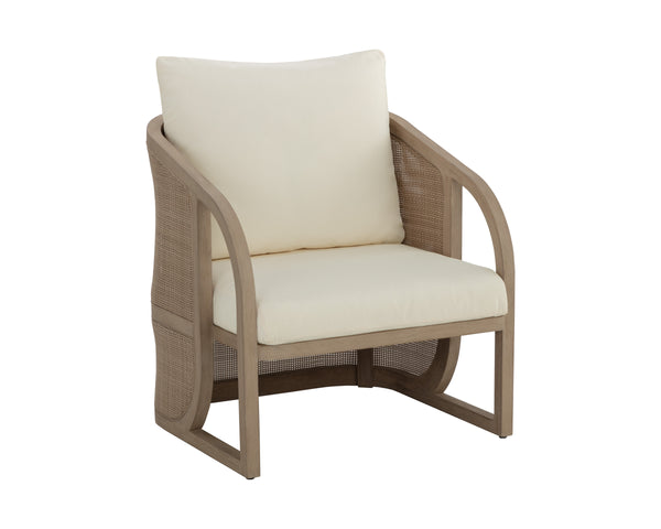 PALERMO LOUNGE CHAIR - DRIFT BROWN - STINSON CREAM