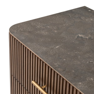 Fletcher Large Nightstand In Terra Brown