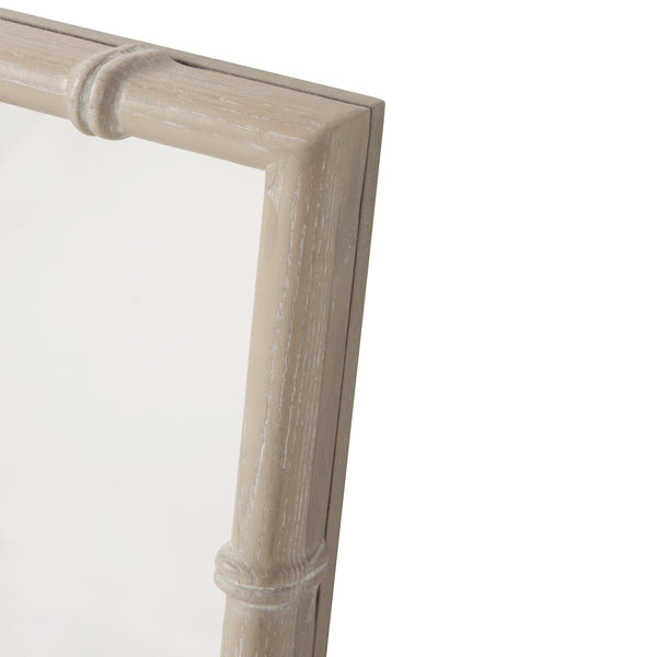 BAMBOO DETAIL MIRROR IN LIGHT CERUSED OAK