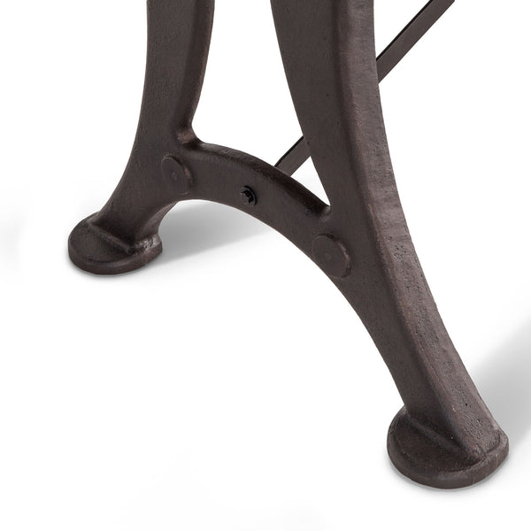 Organic Forge 72-Inch Live Edge Gathering Table with Antique Zinc Base
