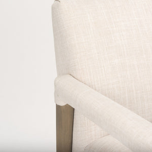 Palisades Cream Upholstery w/ Solid Wood Accent Chair