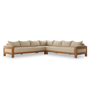 Chapman Outdoor 3Pc Sectional In Casa Cream
