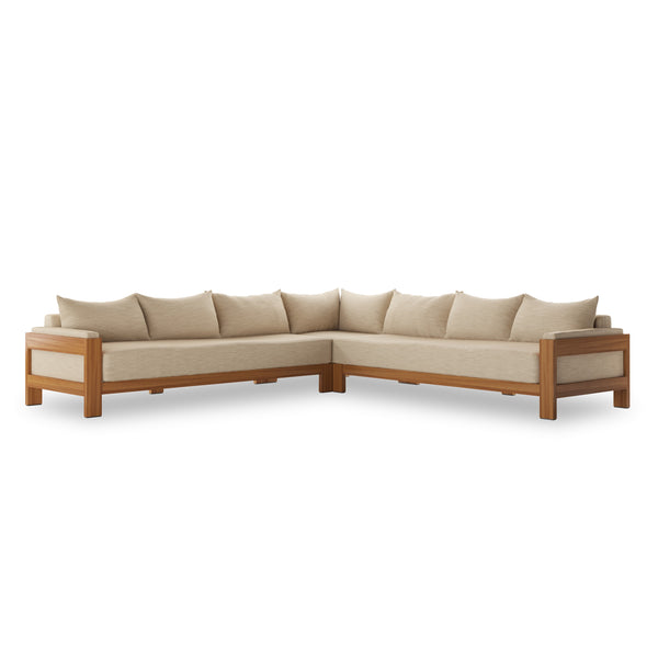Chapman Outdoor 3Pc Sectional In Casa Cream
