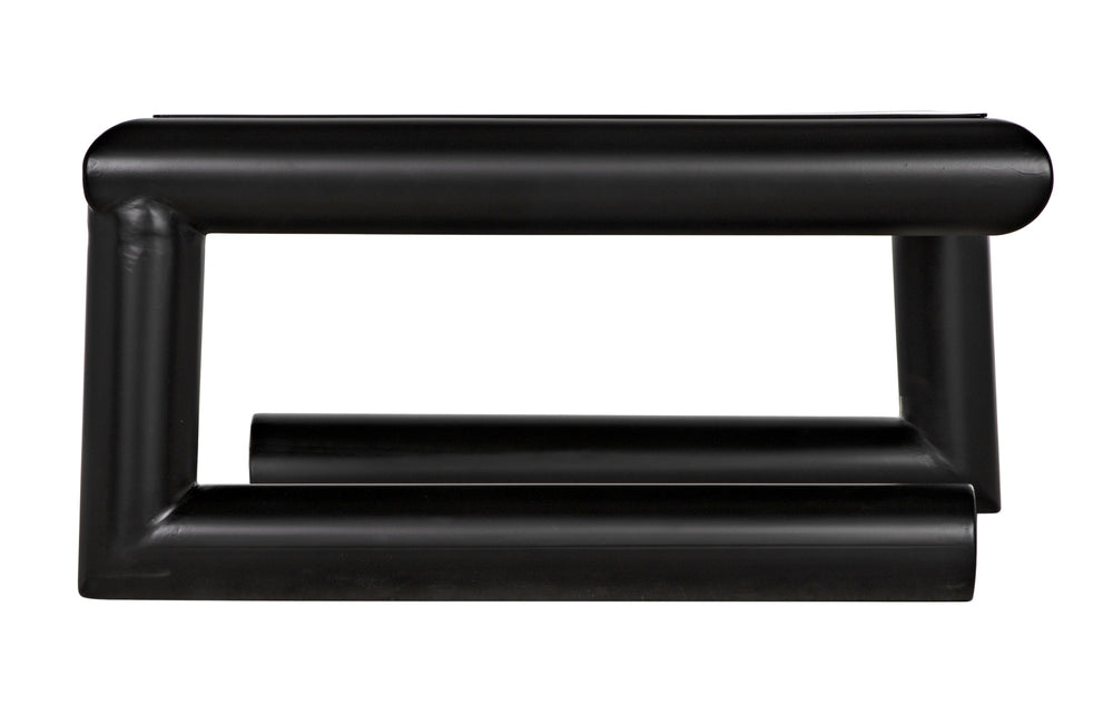 Emerson Industrial Steel Coffee Table in Matte Black