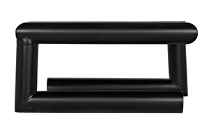 Emerson Industrial Steel Coffee Table in Matte Black