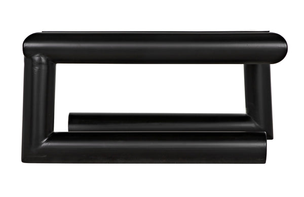 Emerson Industrial Steel Coffee Table in Matte Black