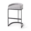 Hollyfield 20.5 x 19.7 x 32.7 Gray Fabric Seat W/ Gray Metal Base Bar Stool