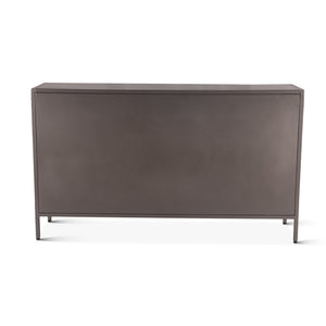 Brooklyn 55" Gunmetal and Brass Sideboard
