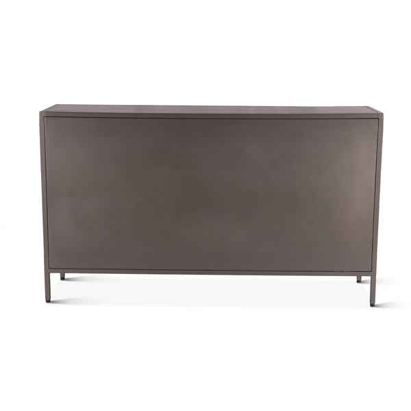 Brooklyn 55" Gunmetal and Brass Sideboard