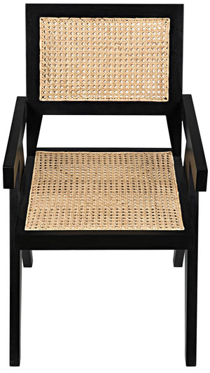 Jude Chair with Caning, Black