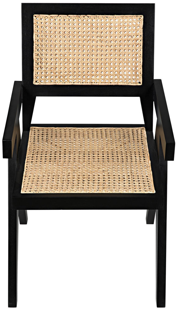 Jude Chair with Caning, Black