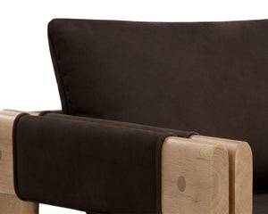 CARMICHAEL LOUNGE CHAIR - NUBUCK COCOA LEATHER
