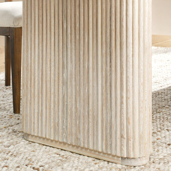 Vander Solid Wood Rectangle Dining Table, Cream Washed