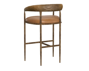 ZANATTA BARSTOOL - TAN LEATHER