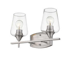 Joliet 2 Light Vanity in Brushed Nickel Finish