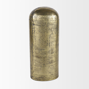 Quonset Extra Tall Brass Finished Aluminum Metal Pillar Object