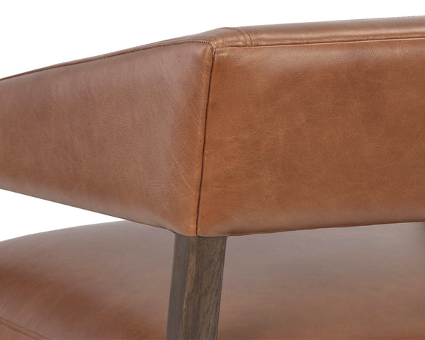 CARLYLE LOUNGE CHAIR - SHALIMAR TOBACCO LEATHER