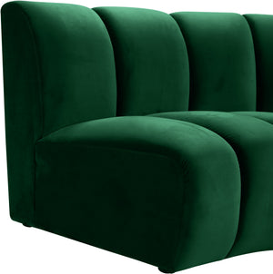 Lynda 4pc. Modular Sectional In Green Velvet
