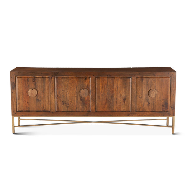 Cosmopolitan 78" Media Cabinet, Honey Brown