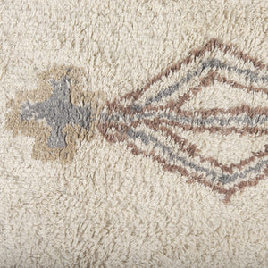 Carla 5x8 Earthy Neutrals Patterned Cotton Area Rug