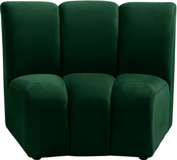 Lynda Modular Chair In Green Velvet