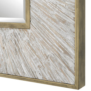 Wharton Whitewashed Square Mirror