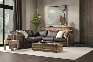 Bryson Top Grain Leather 3pc Sectional - Chocolate