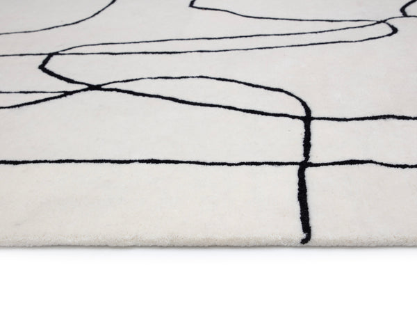 TILDA HAND -TUFTED RUG - IVORY / CHARCOAL - 8' X 10'